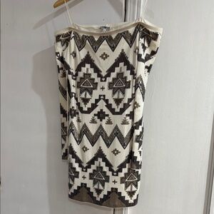 Express Black and White Off-Shoulder Bodycon Dress